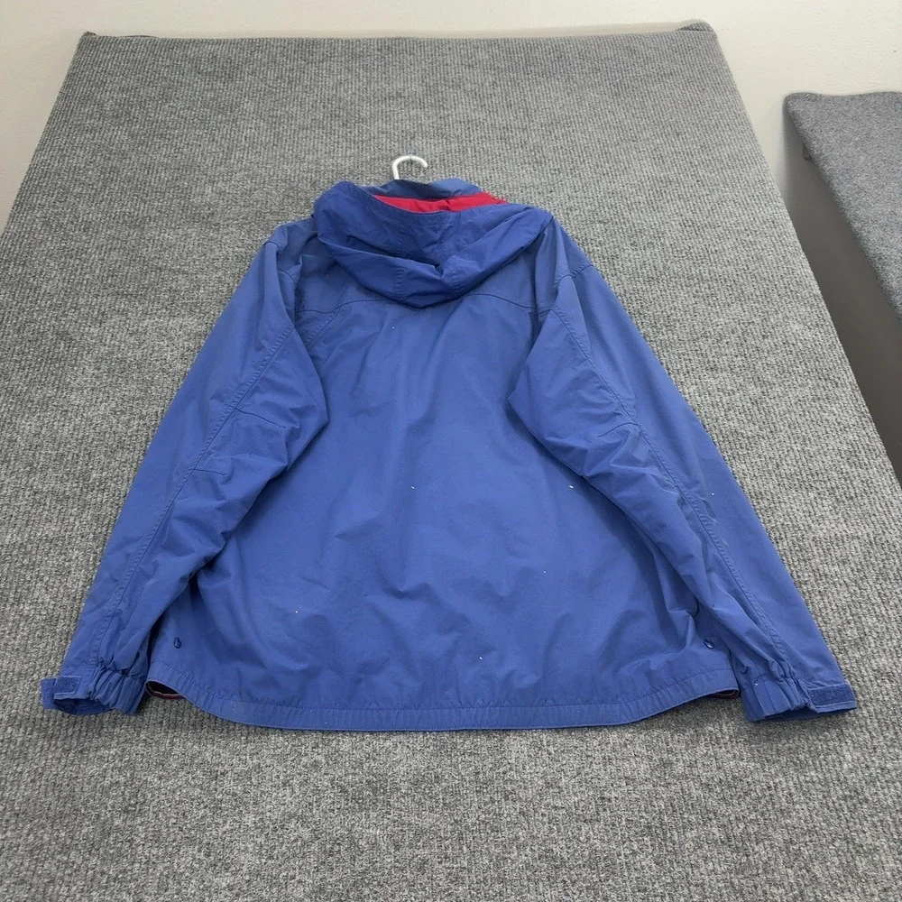 LL Bean Jacket Mens XL Tall Blue Nylon Hooded Full Zip Gorpcore Outdoor Hiking